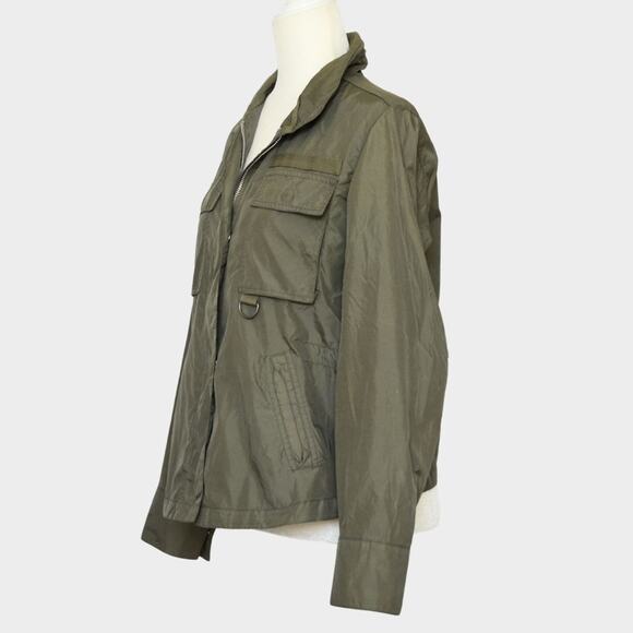 GAP Women's Army Green Rain Coat Utility Jacket Size S - Picture 3 of 10